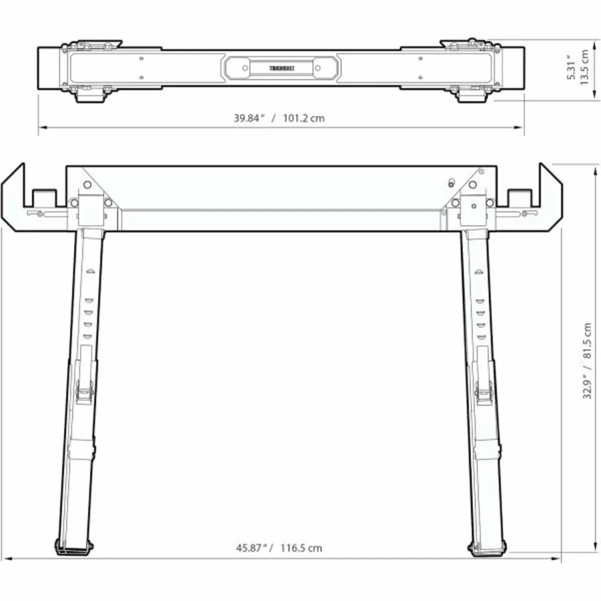 ToughBuilt C700-2 Sawhorse / Jobsite Table - Image 2
