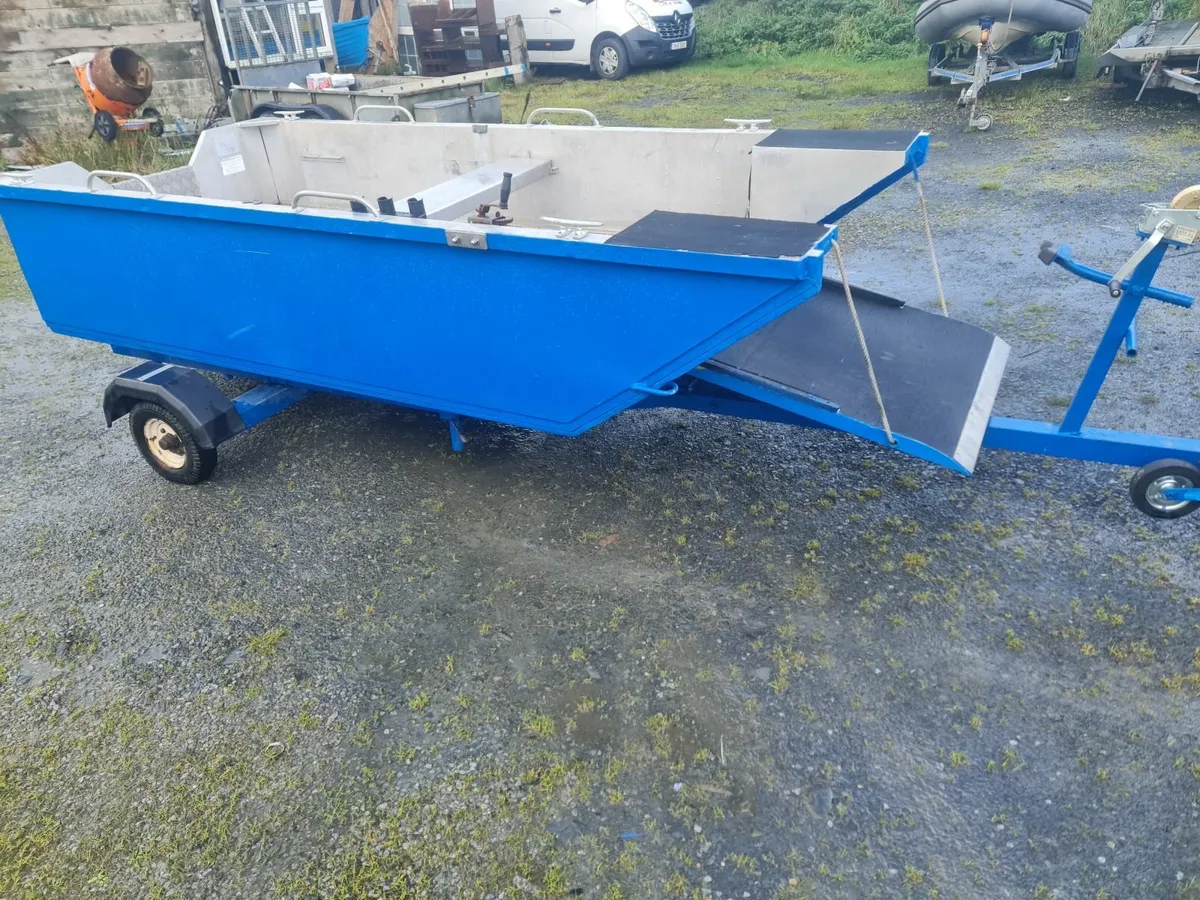 rare aluminium workboat with trailer - Image 3