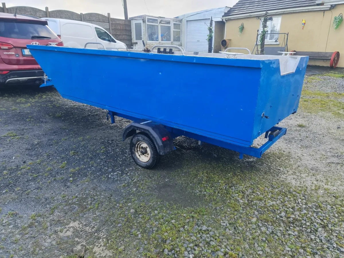 RARE ALUMINIUM WORK BOAT WITH TRAILER - Image 4