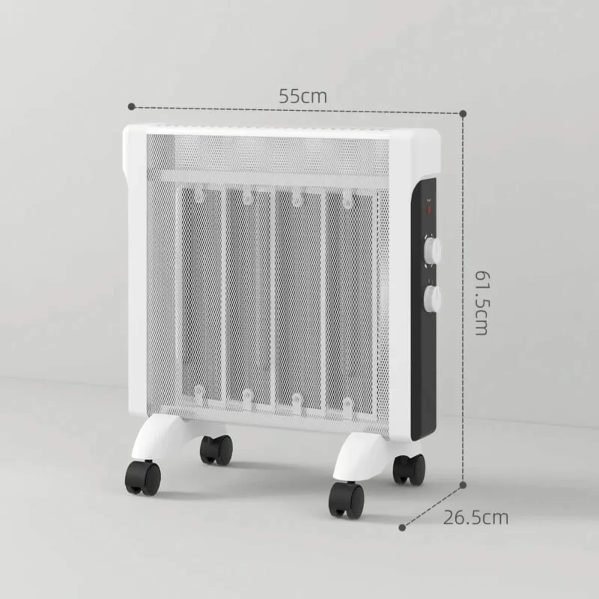 2kW Electric Heater, 10-45℃ Temperature - White - Image 4