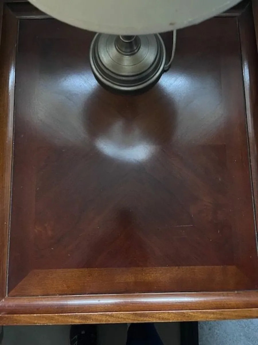 Side table - solid wood - walnut coloured - Image 3