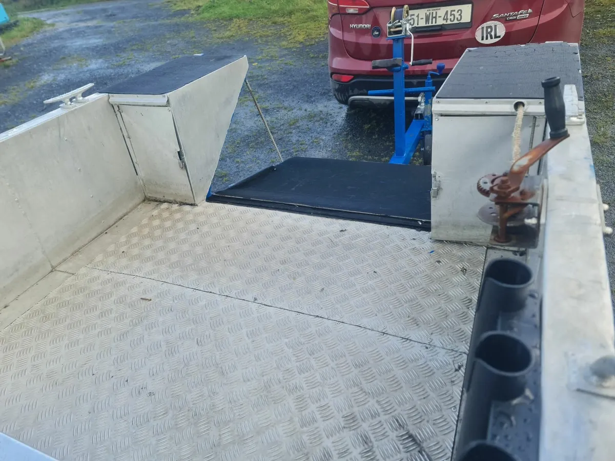 RARE ALUMINIUM WORKBOAT WITH TRAILER - Image 2