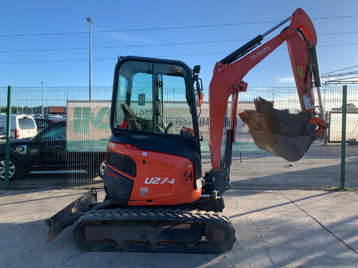2019 KUBOTA U27-4 EXCAVATOR FOR AUCTION - NAAS - Image 4