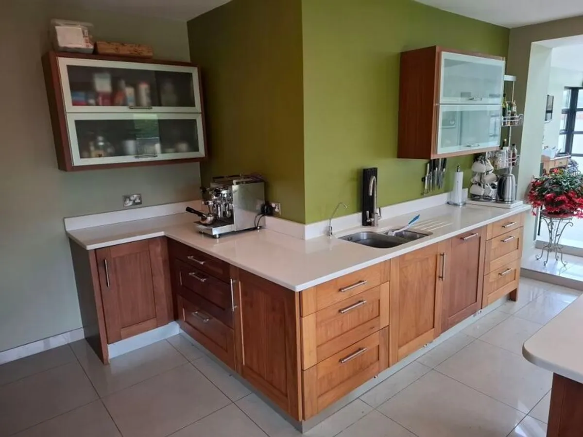 Walnut Kitchen with Corian Countertops - Image 2