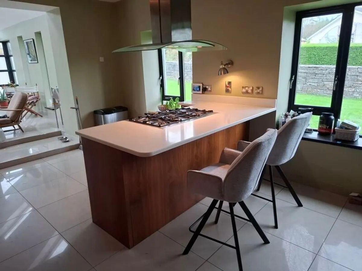 Walnut Kitchen with Corian Countertops - Image 4