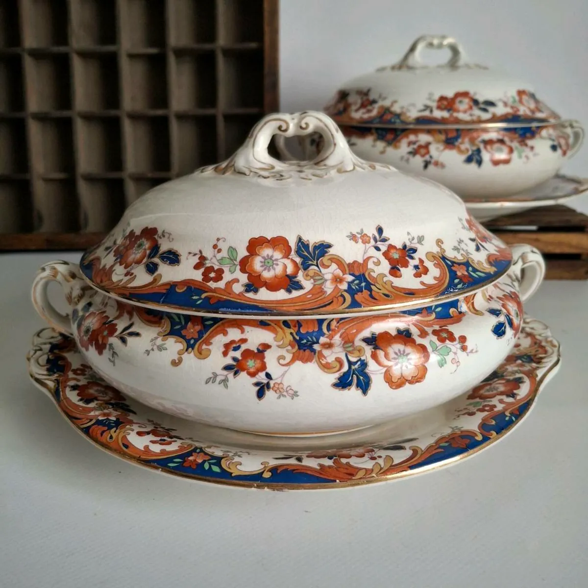 Booths Pottery Tureens with Platters - Image 1