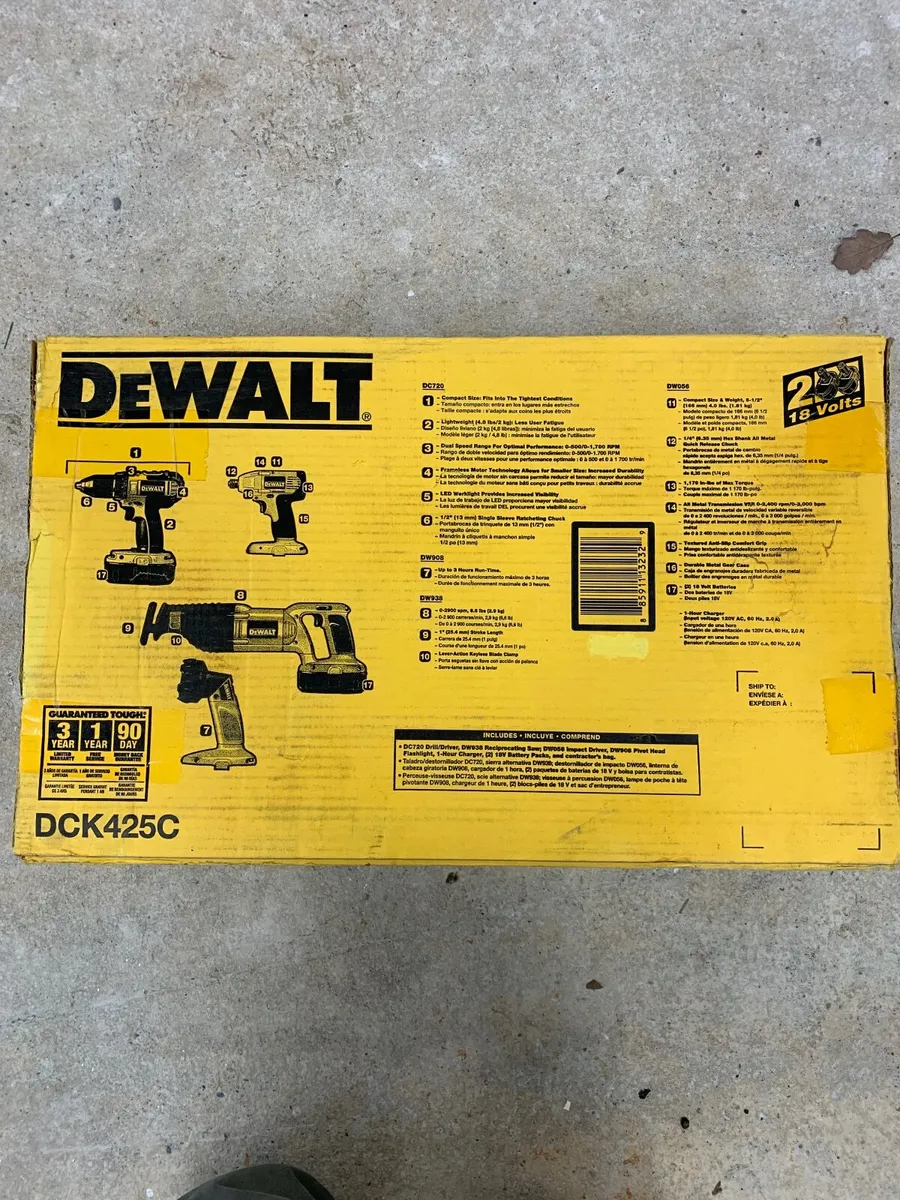 DeWalt  4 piece Combo kit - Image 1