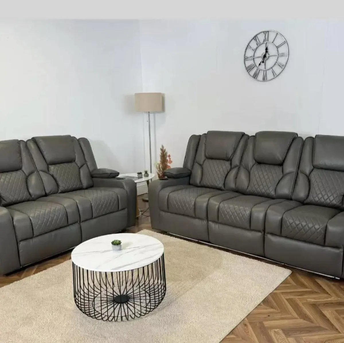 Electric Real Leather Orlando Recliner Sofa Set - Image 2