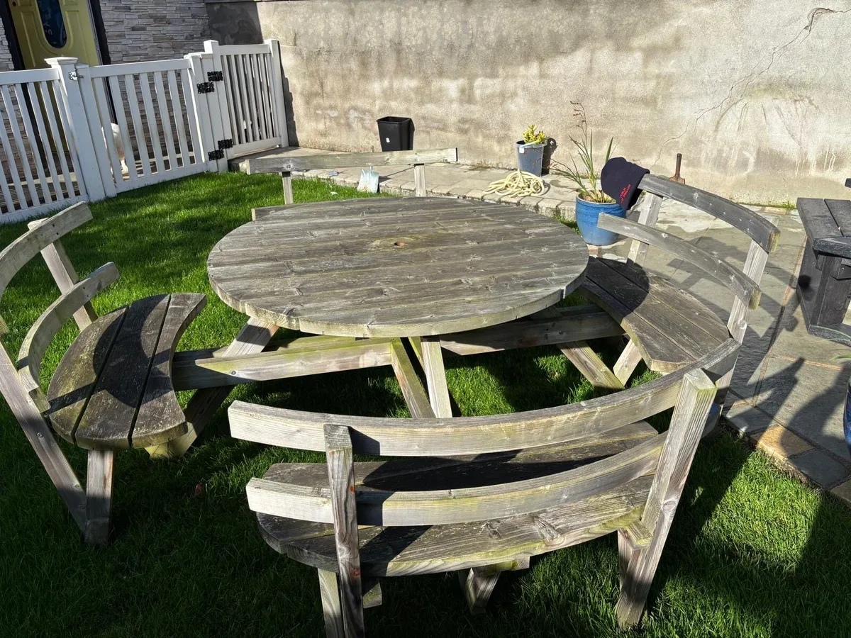 One piece garden dining set - Image 2