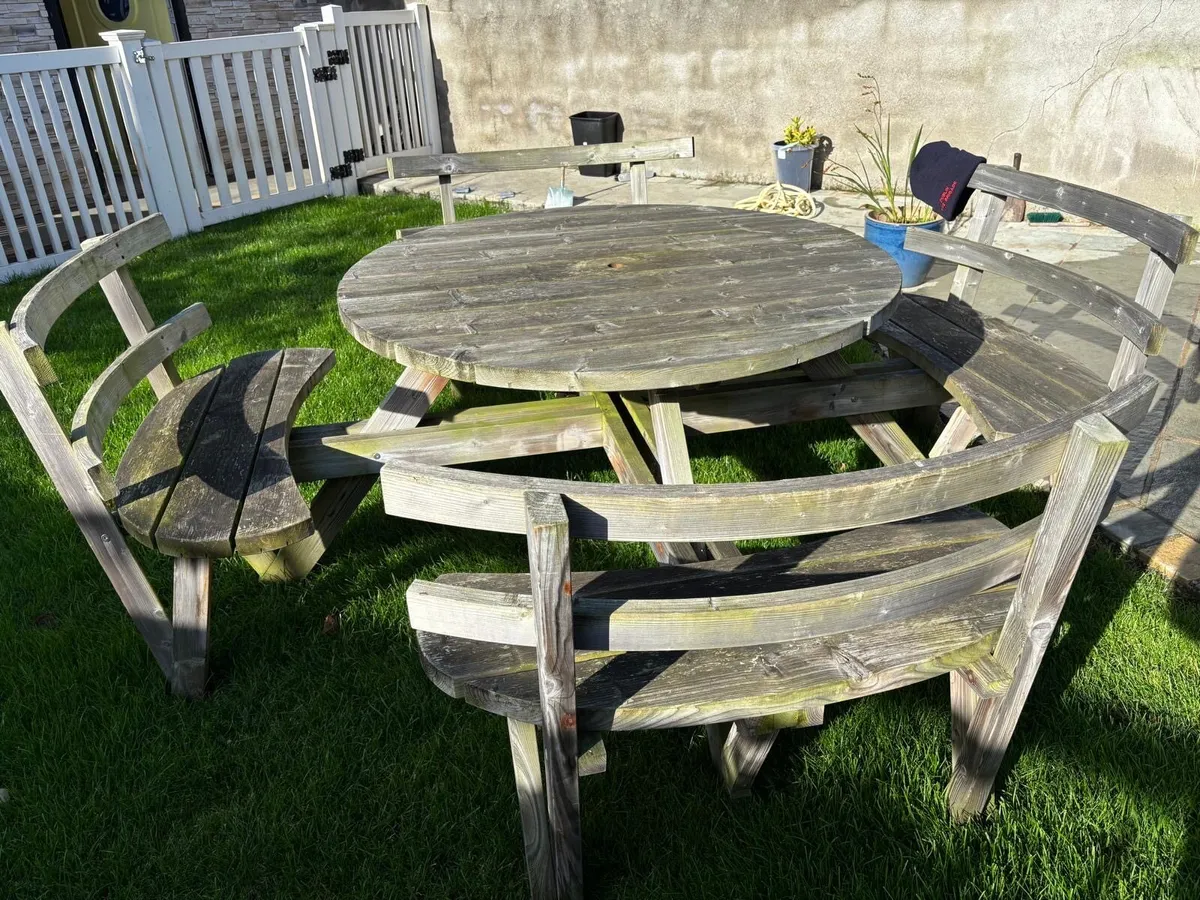 One piece garden dining set - Image 3