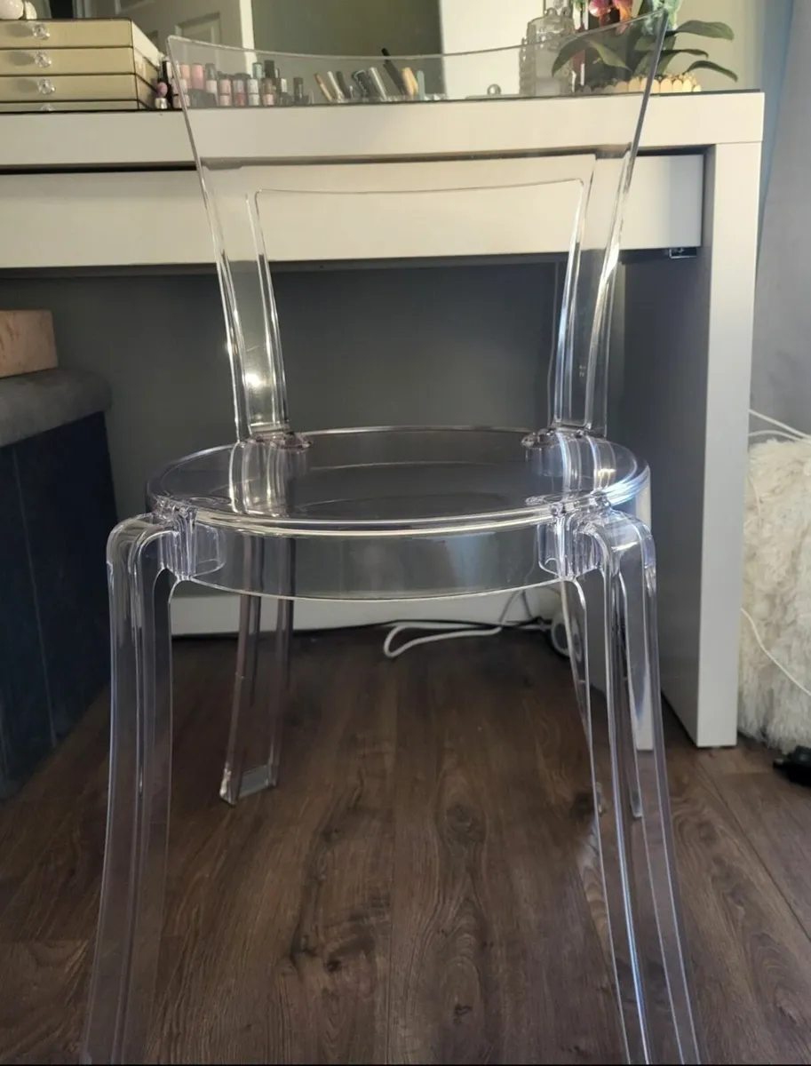 IKEA transparent chair & vanity lights – excellent - Image 2