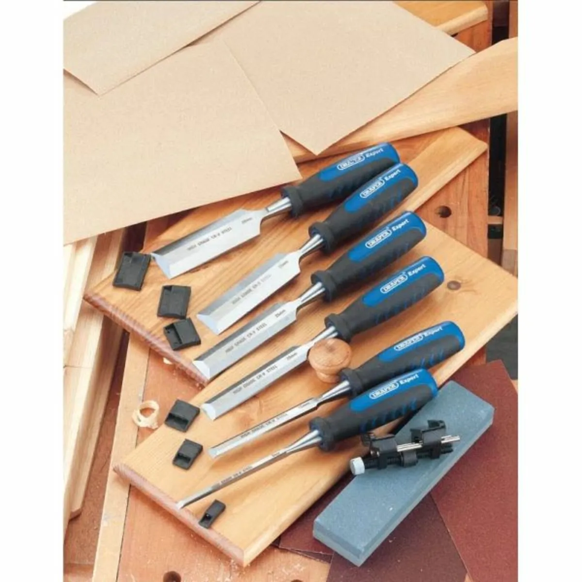 Draper Expert Soft Grip Wood Chisel Kit, 140mm (8 - Image 3