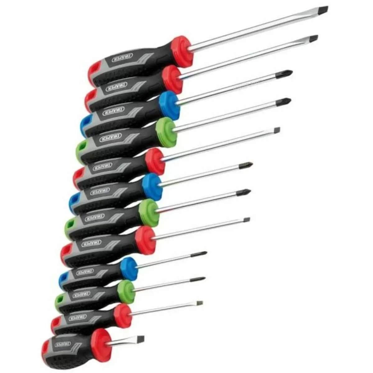 Draper Soft Grip Screwdriver Set (12 Piece) (13436 - Image 3