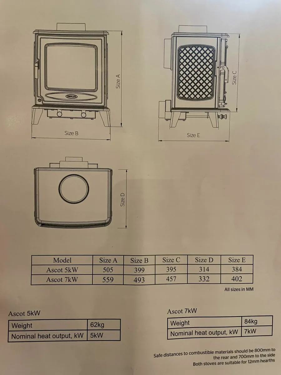 Henley Ascot Stove 7kW - Image 3