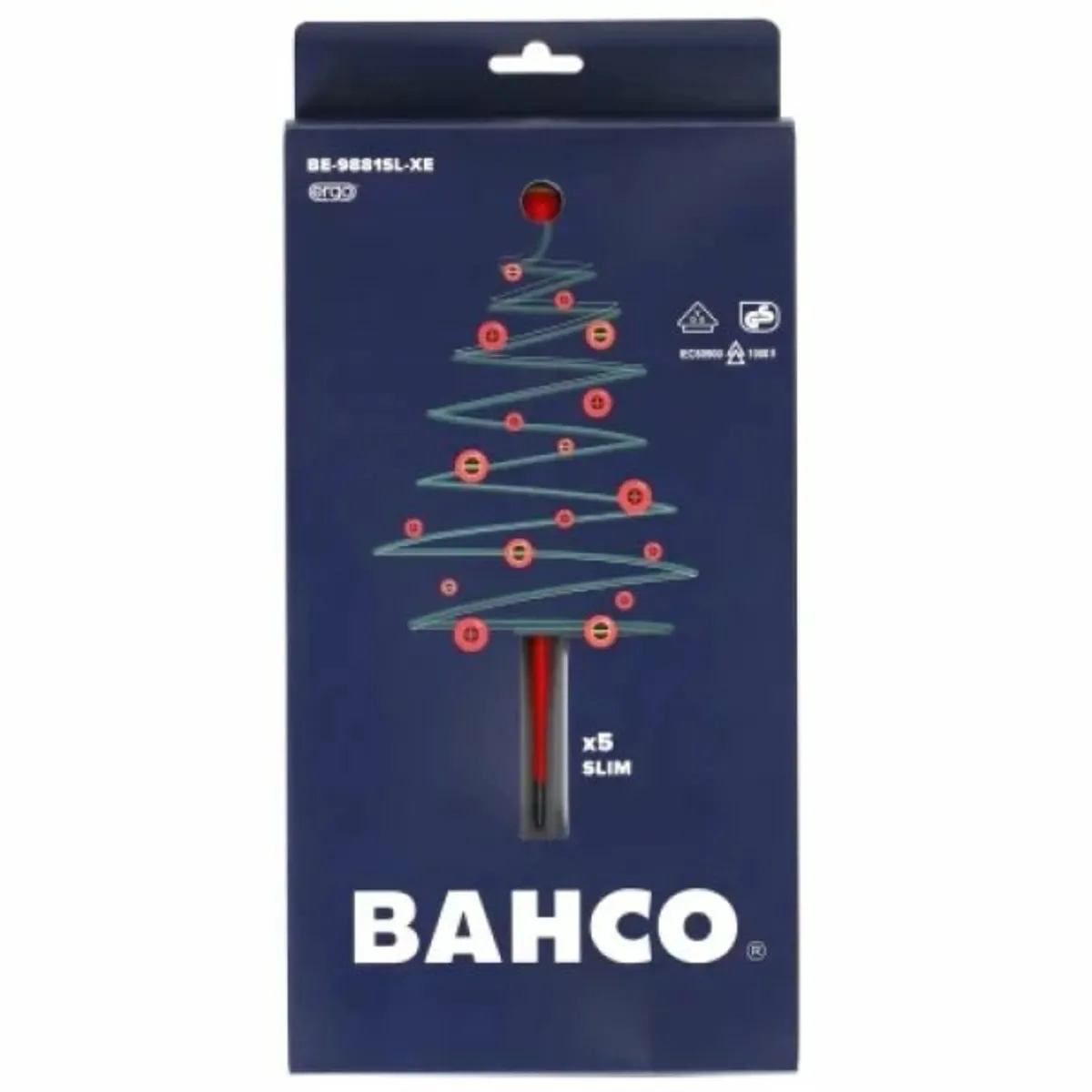 Bahco XMAS BE-9881SL ERGO™ Slim VDE Insulated Scre - Image 1