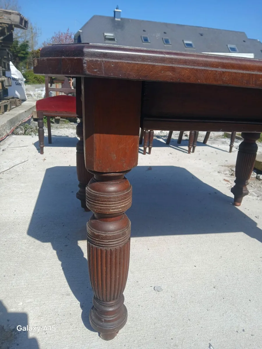 Antique table & 4 chairs - Image 3