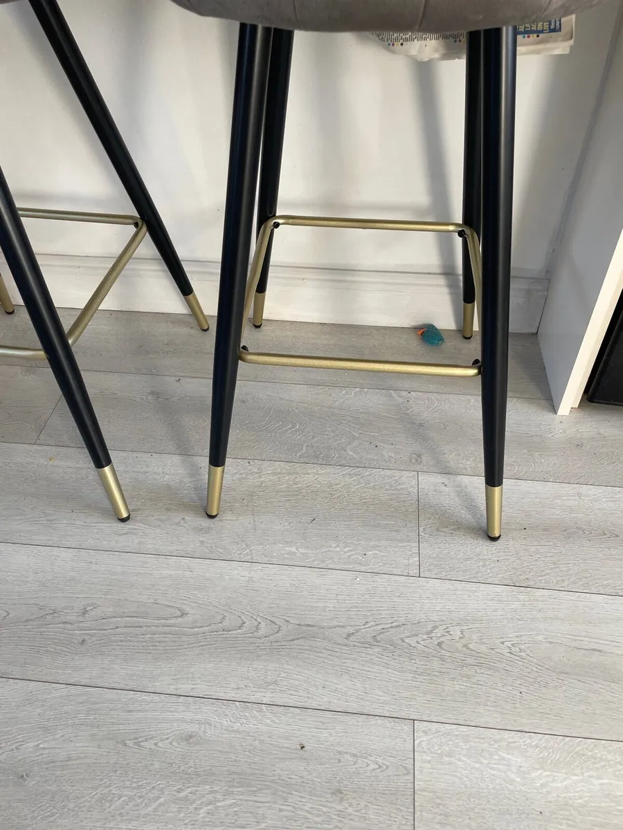 2 grey high stools - Image 3