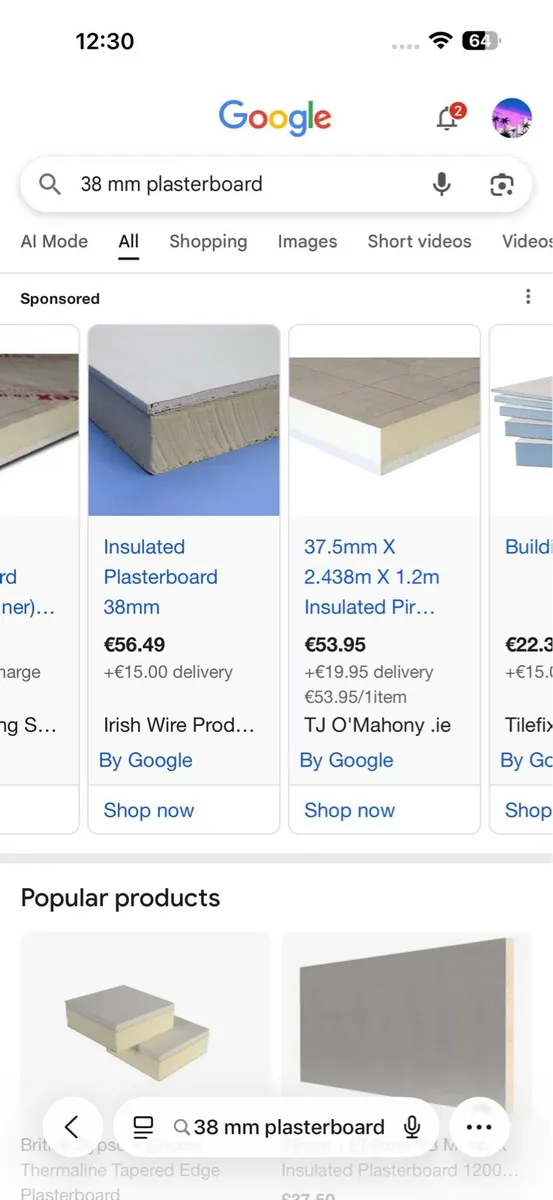38mm insulated plaster board slabs - Image 3