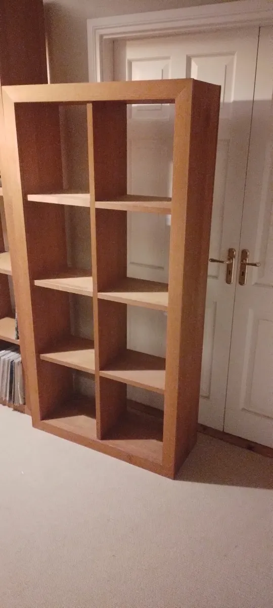 2x Bookcase / Display Units - SOLID OAK - Image 1