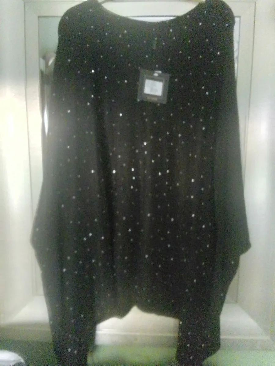 QED LONDON Black sparkly embellished jumper 14 - Image 4