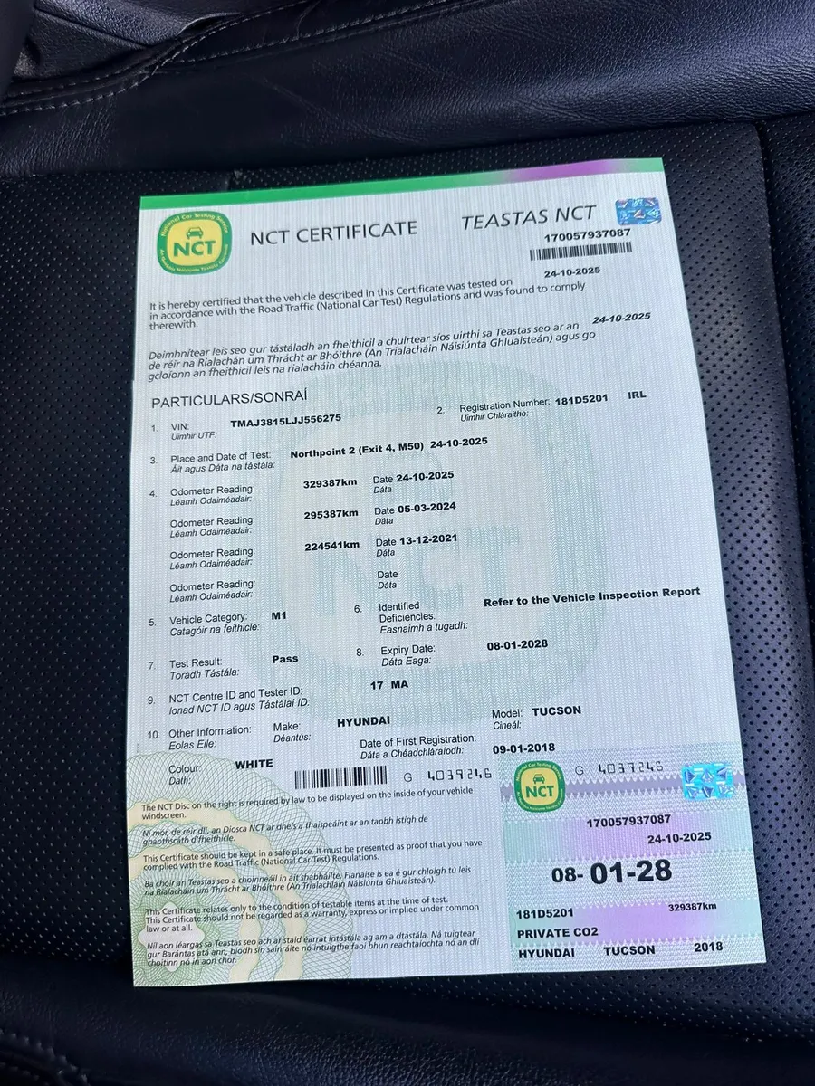 Hyandai Tucson 2018 New NCT 01/2028 - Image 2