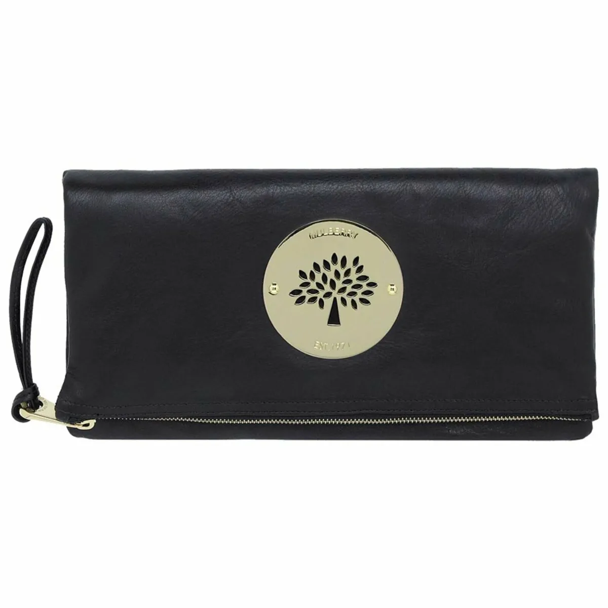 Mulberry Daria Clutch Bag in Black Leather - Image 1