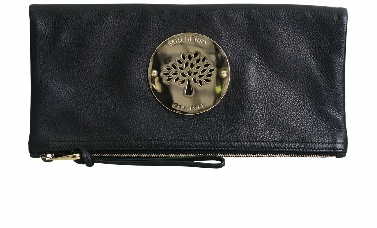 Mulberry Daria Clutch Bag in Black Leather - Image 4