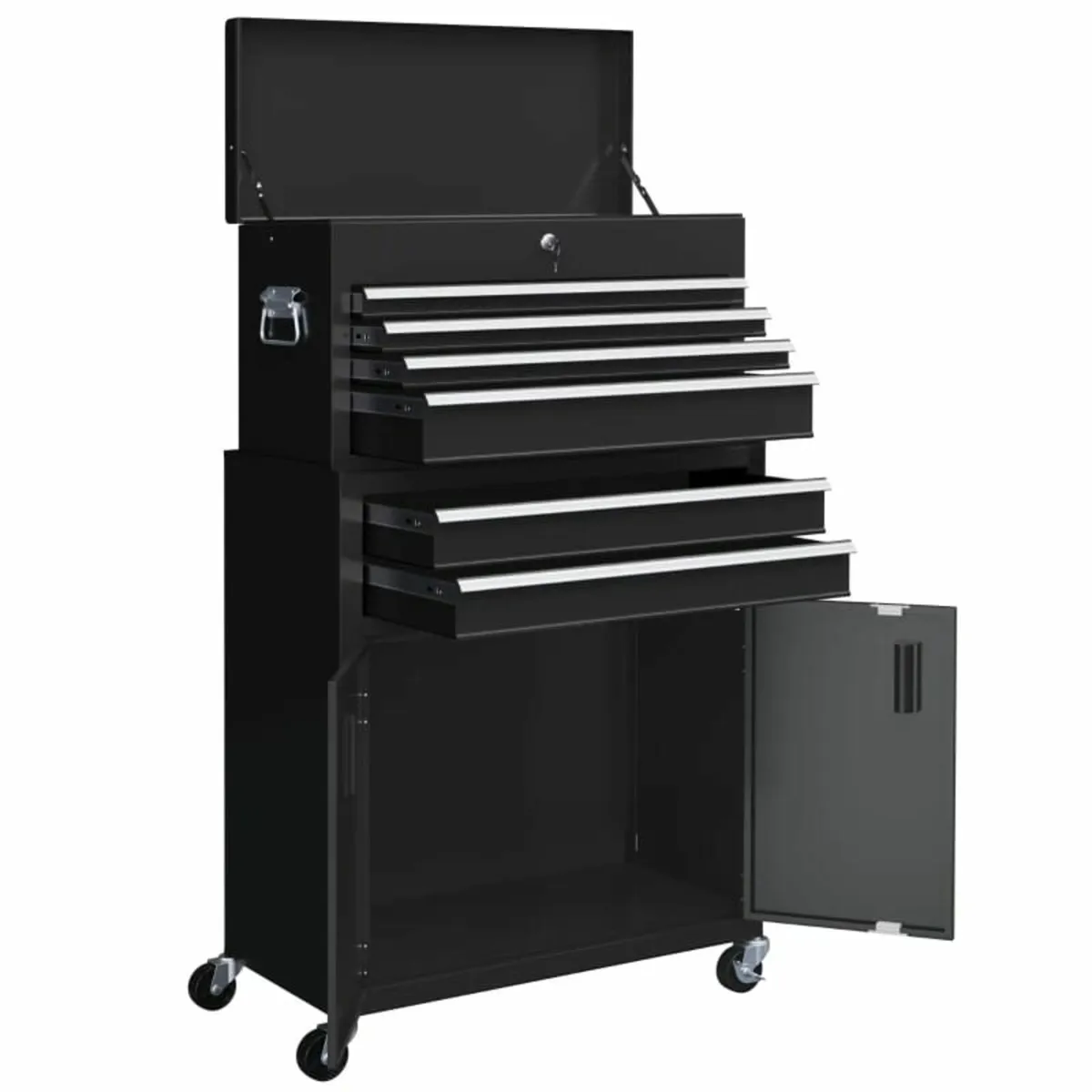 Tool Box, Metal Tool Chest on Wheels with 6 Drawer - Image 1