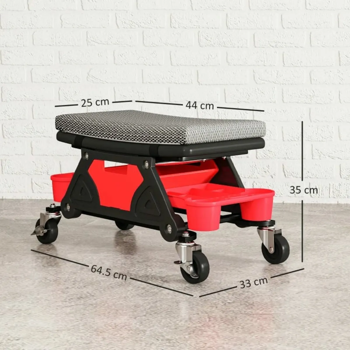 Rolling Mechanic Stool, 135kg Capacity Workshop St - Image 4