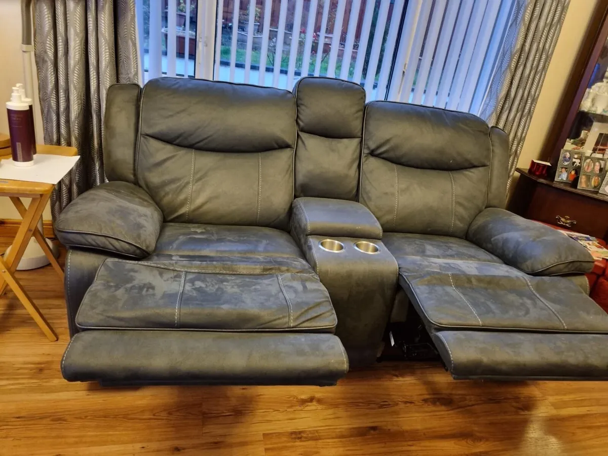 Recliner 2 Seater Sofa with Cup Holders - Image 3