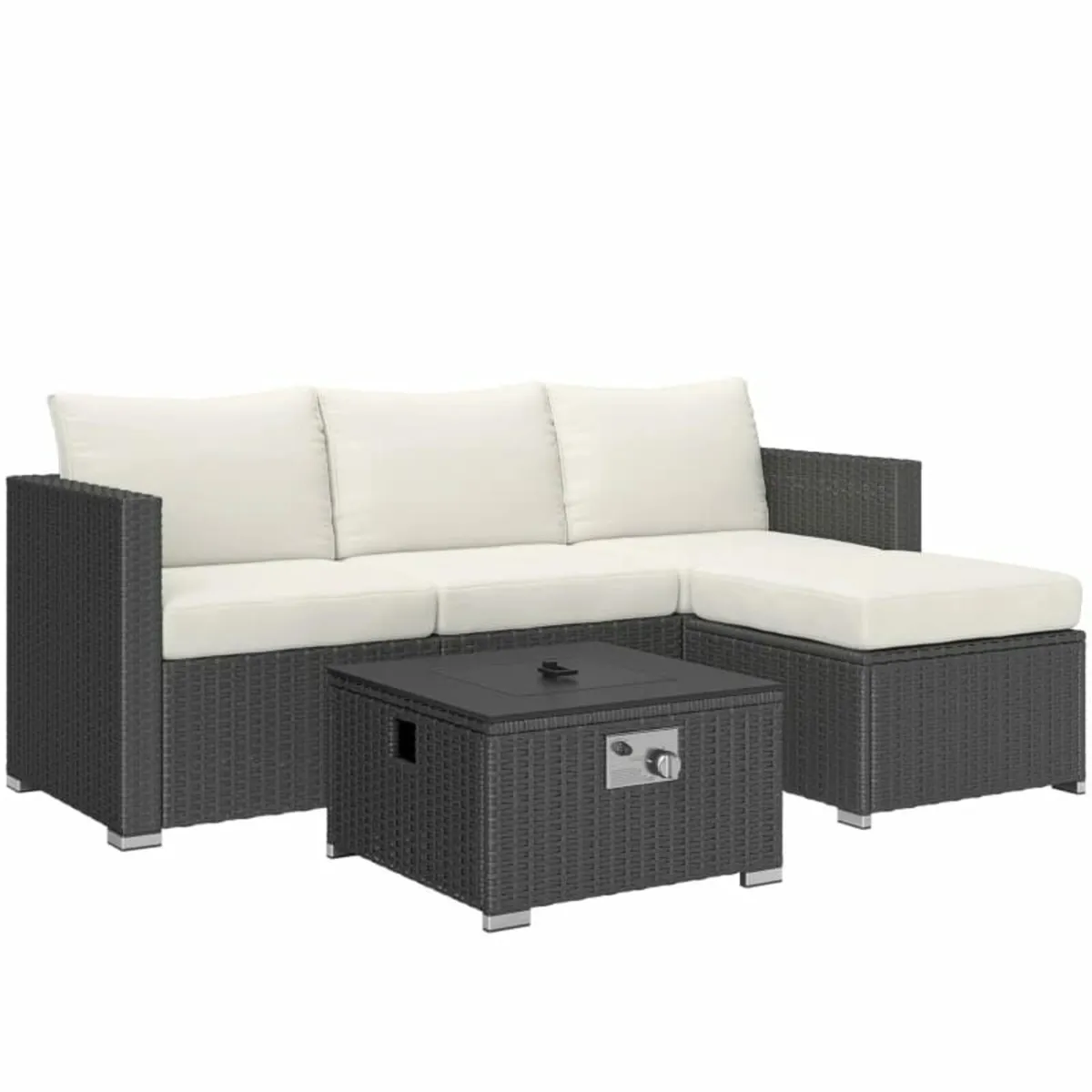 Five Piece Rattan Garden Furniture Set with Gas Fi - Image 1