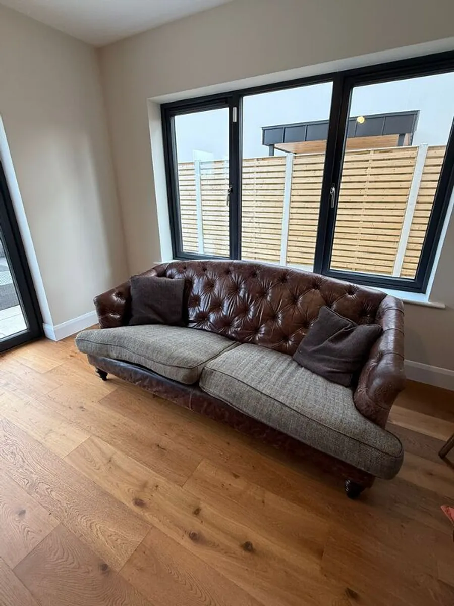 Tetrad McKenzie Leather & Tweed Sofa - Image 2