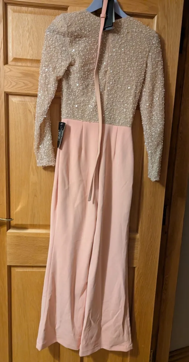 Nadine merabi Amelia pink jumpsuit size small - Image 4