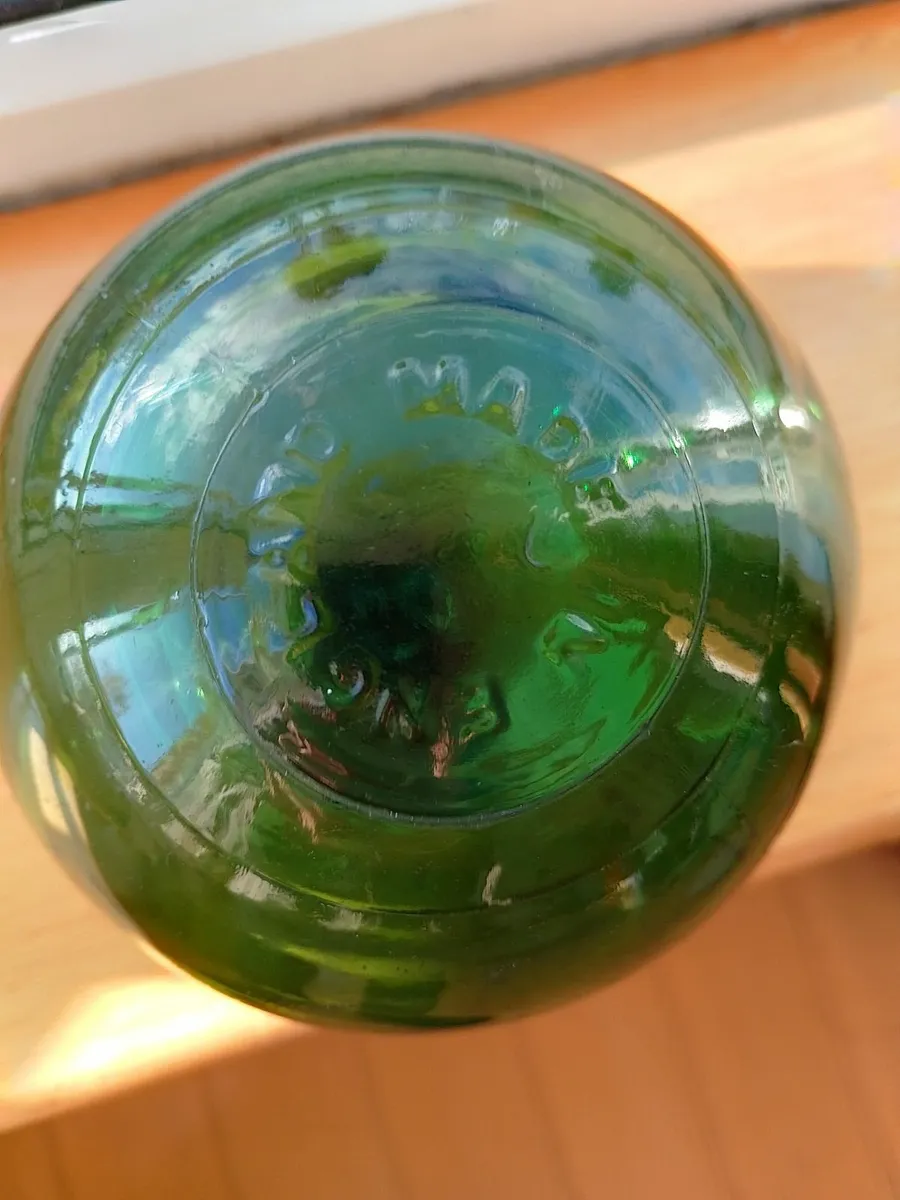 ANTIQUE  GLASS FISHING FLOAT. MADE IN ENGLAND. - Image 1