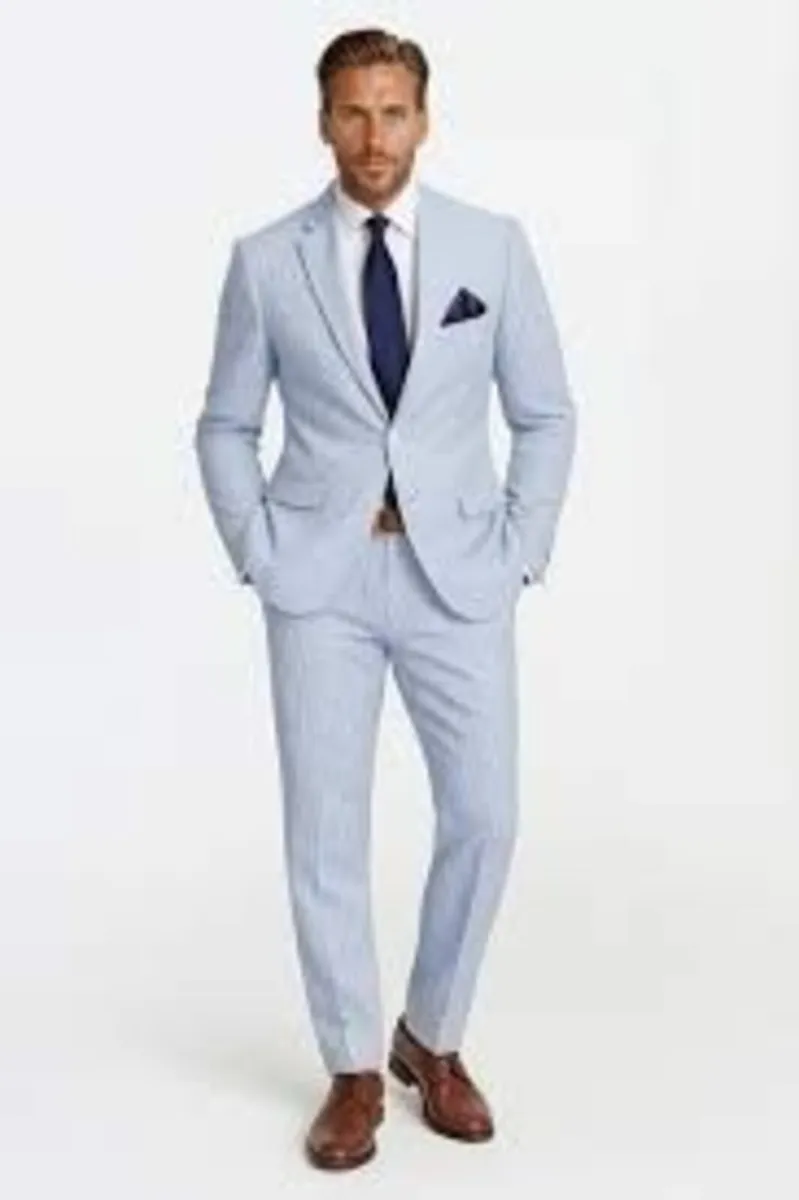 Peter Christian Seersucker (2 Piece) Designer Suit - Image 3