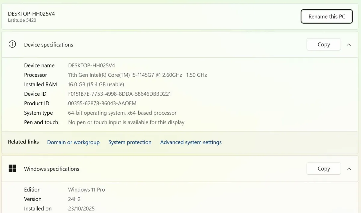 Dell Latitude 5420 i5/16gb/250ssd/win11 - Image 2