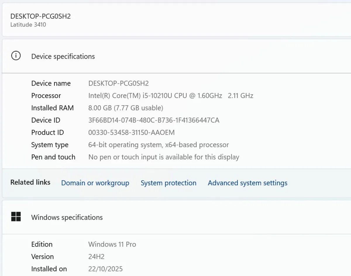 Dell Latitude 3410 i5/250SSD/8GB/WIN11 - Image 2
