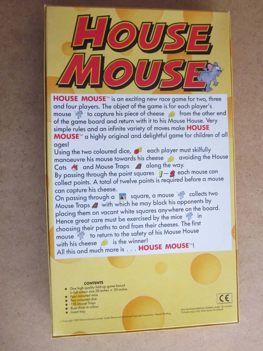 House Mouse Board Game 1989 Rare. - Image 4