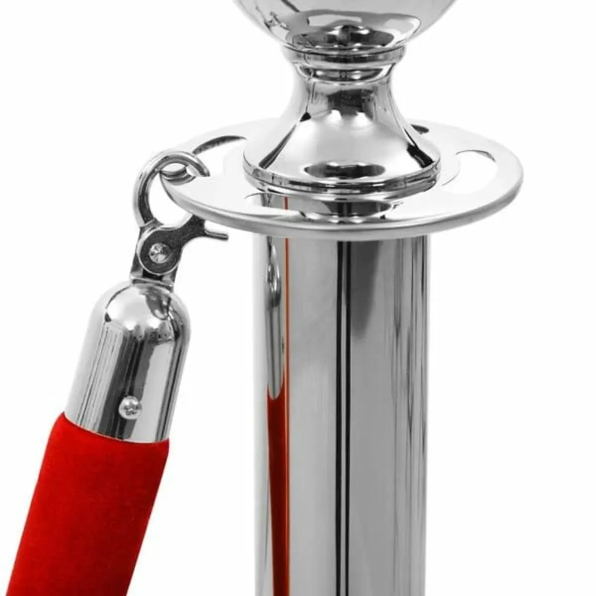 3 Piece VIP Queue Barrier Set Stainless Steel Silv - Image 4
