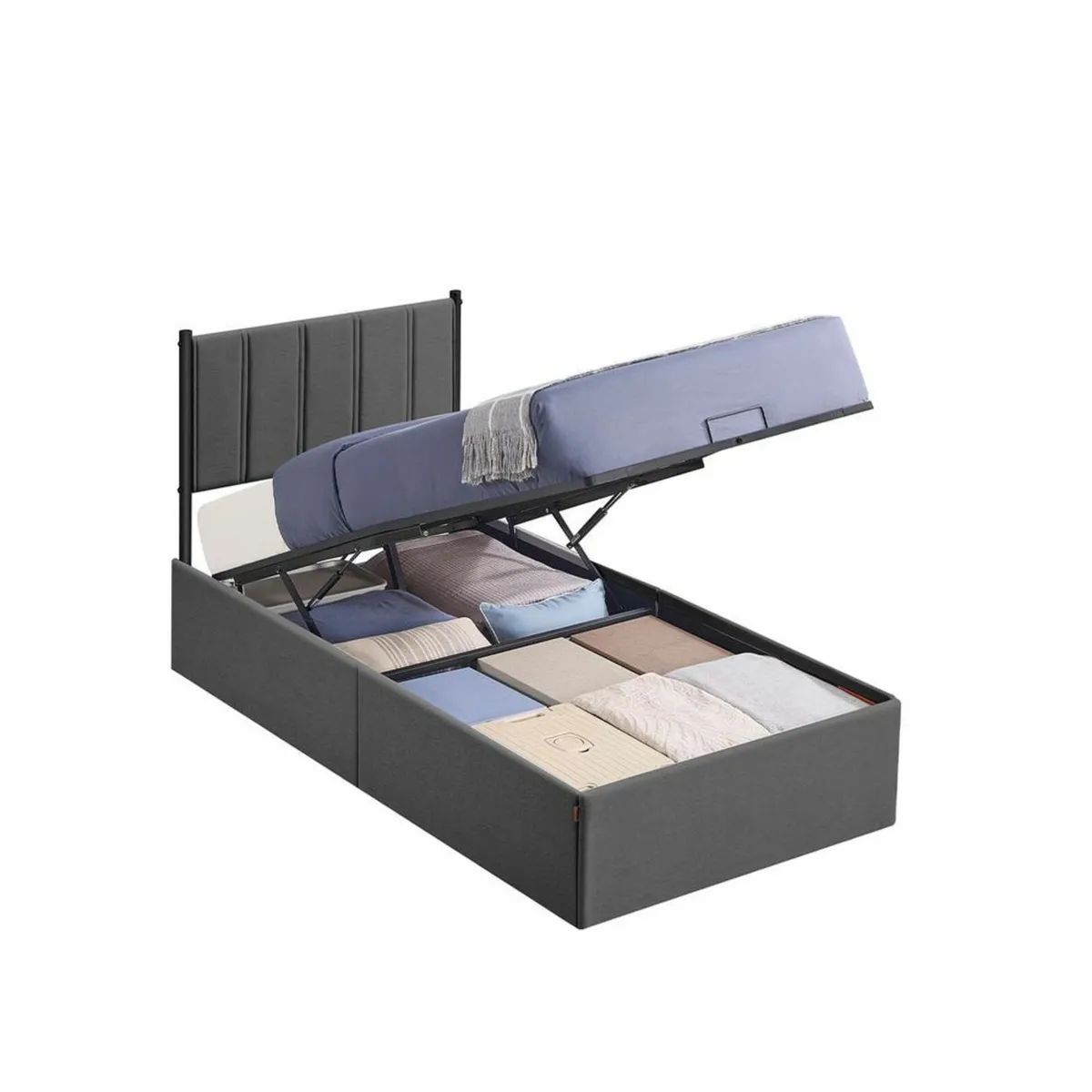Hydraulic Ottoman Storage Bed Single - Image 1