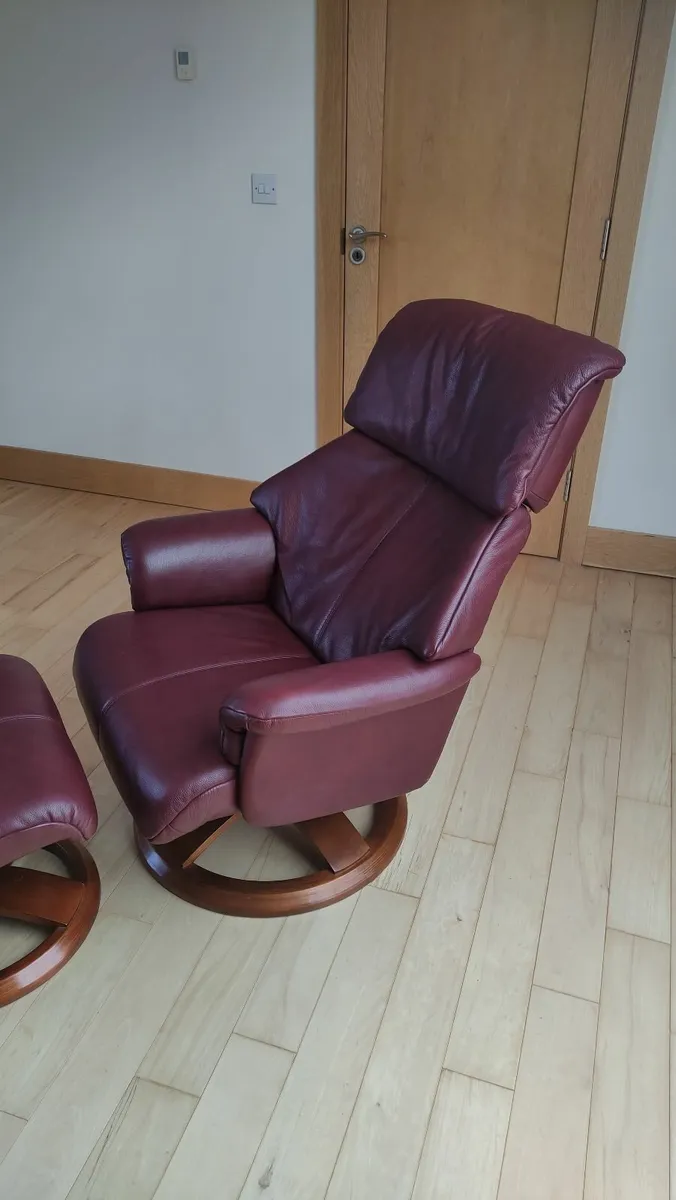 Recliner Chair & Footstool - Image 2
