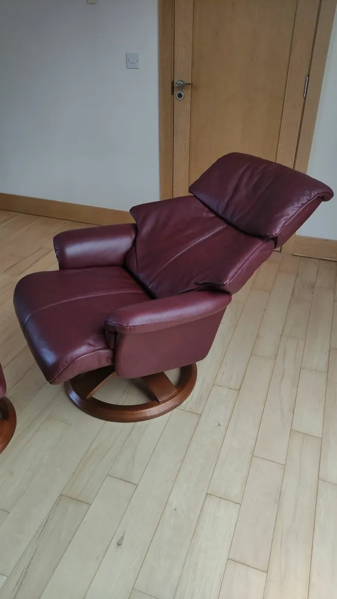 Recliner Chair & Footstool - Image 4