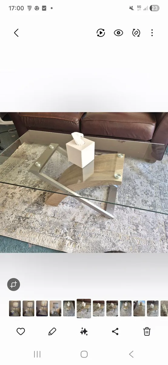 Lovely glass coffee table - Image 1