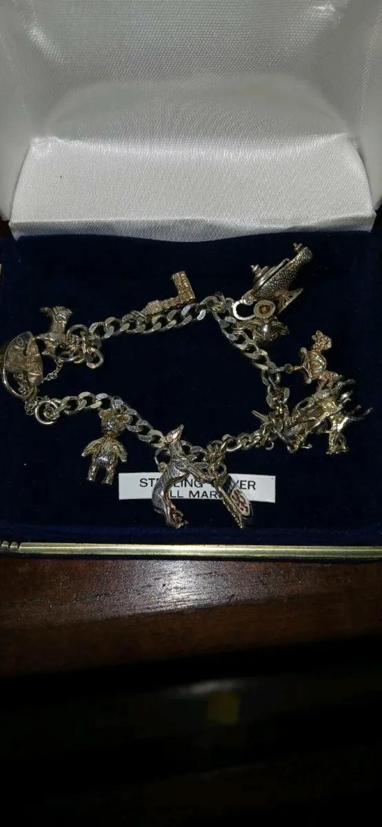 Sterling silver charm bracelet - Image 4