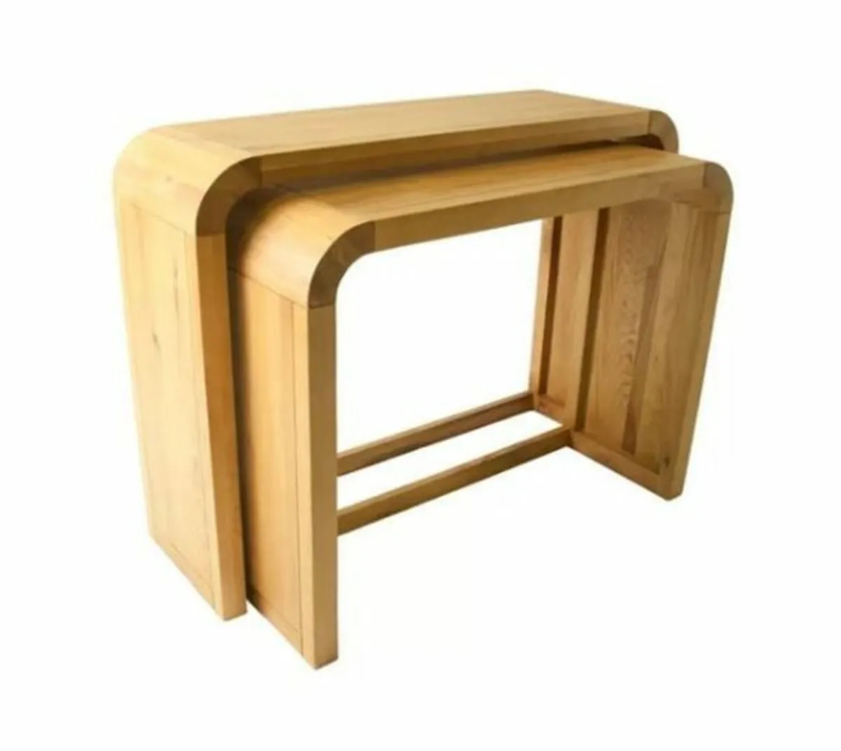 Acton 2 Piece Solid Wood Nest of Tables - Image 3