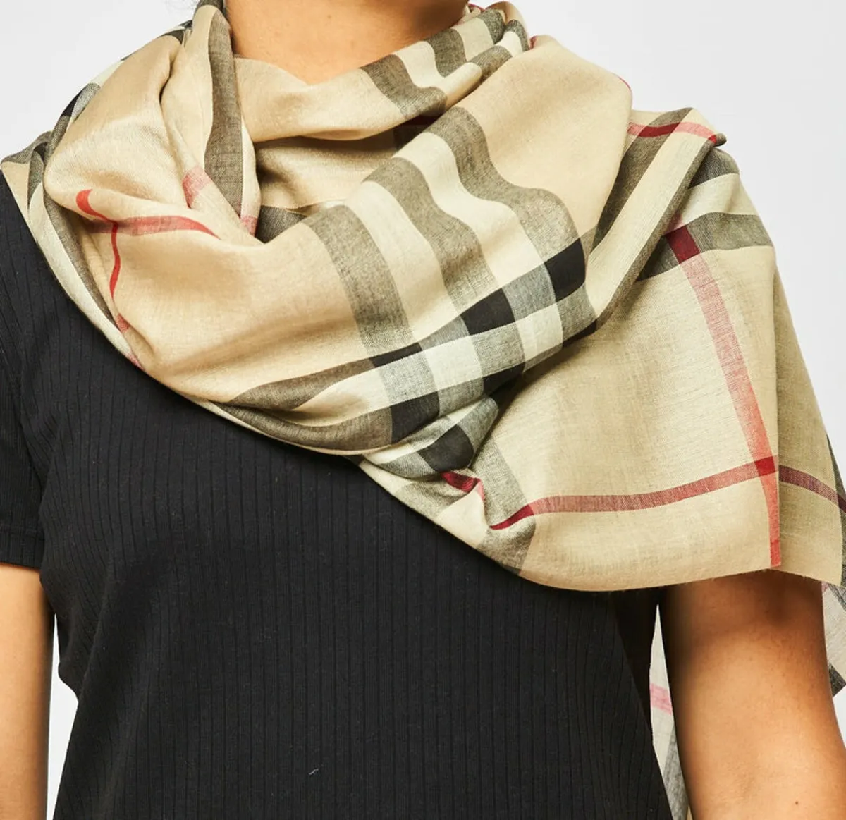 Burberry Silk/Wool Signature Tartan Scarves/Shawls - Image 1