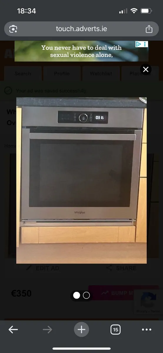 Whirlpool Single Oven - Image 1
