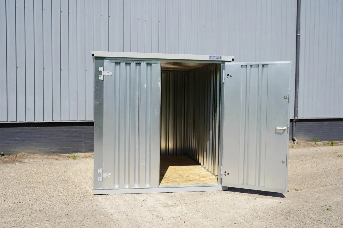 Compact Galvanized Storage – Perfect for Tools - Image 1