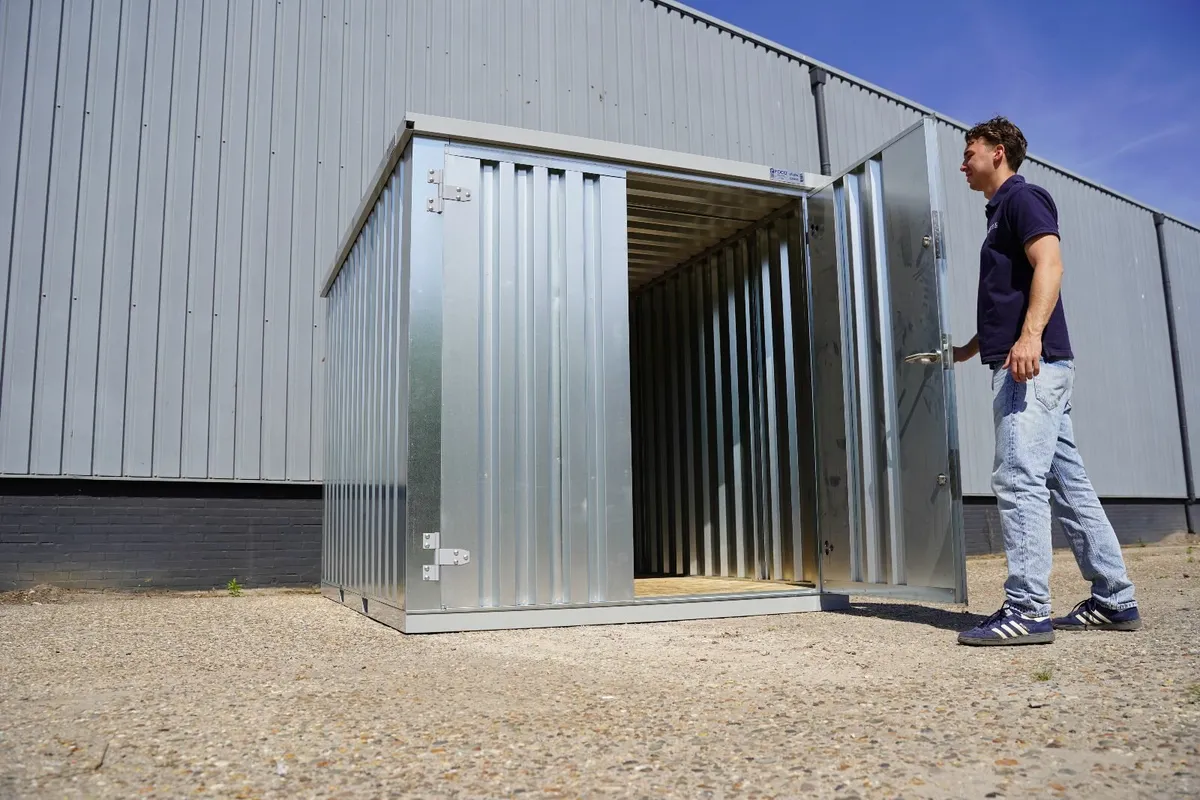 Compact Galvanized Storage – Perfect for Tools - Image 3