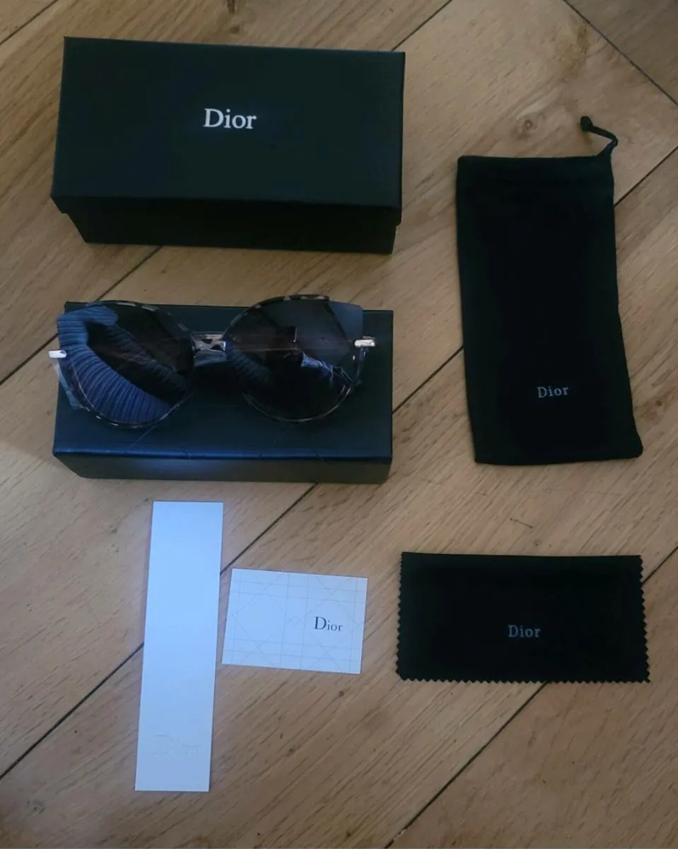 Christian Dior Brown Gold Twisted Loop Sunglasses - Image 2
